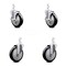 Service Caster 5 Inch Black Polyurethane Wheel Swivel 3/4 Inch Square Stem Caster Brakes, 2PK SCC-SQ20S514-PPUB-BLK-TLB-34-2-S-2 - alternate 1
